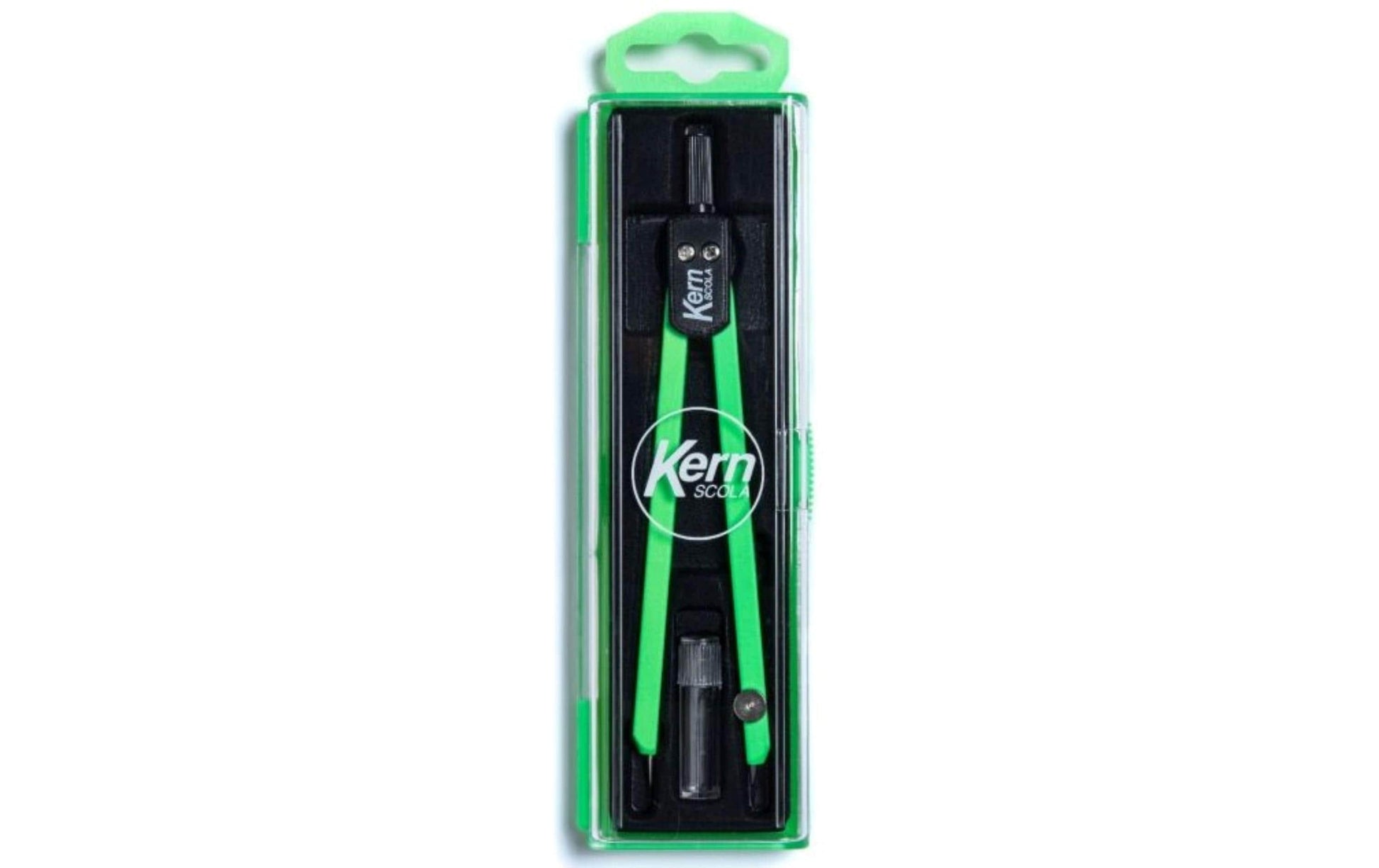 KERN SCOLA Zirkel – Länge 135 mm, max. Kreis-Ø 30 cm, inkl. Minendose, grün