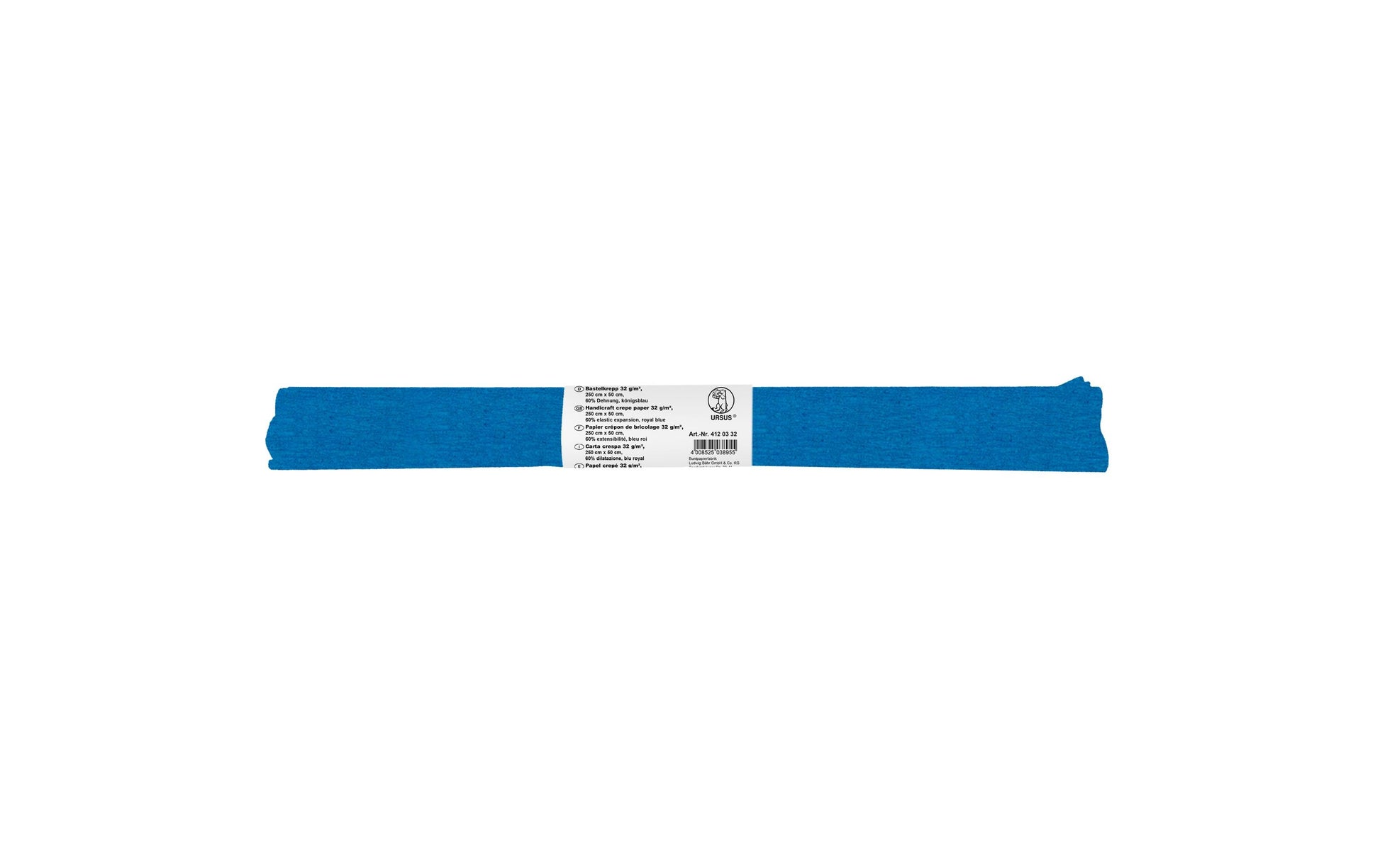 URSUS Krepppapier, 50 cm × 2,5 m, Königsblau, 32 g/m², 1 Stk.