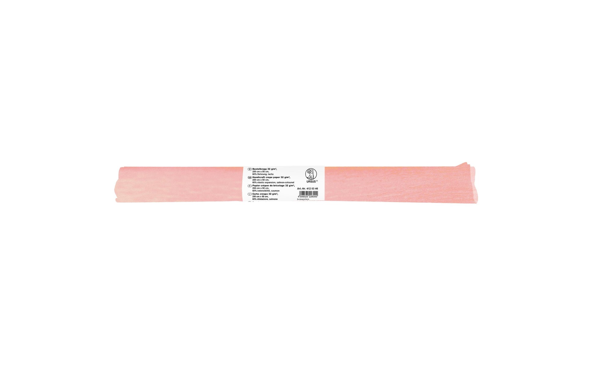URSUS Krepppapier-Rolle – 50 cm × 2,5 m, lachs – 1 Rolle