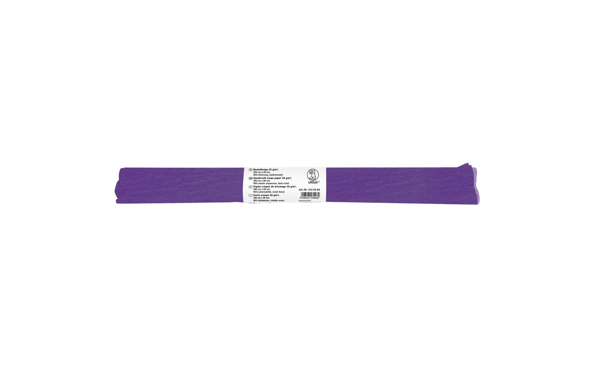 URSUS Krepppapier-Rolle – 50 cm × 2,5 m, dunkelviolett, 32 g/m² – 1 Rolle