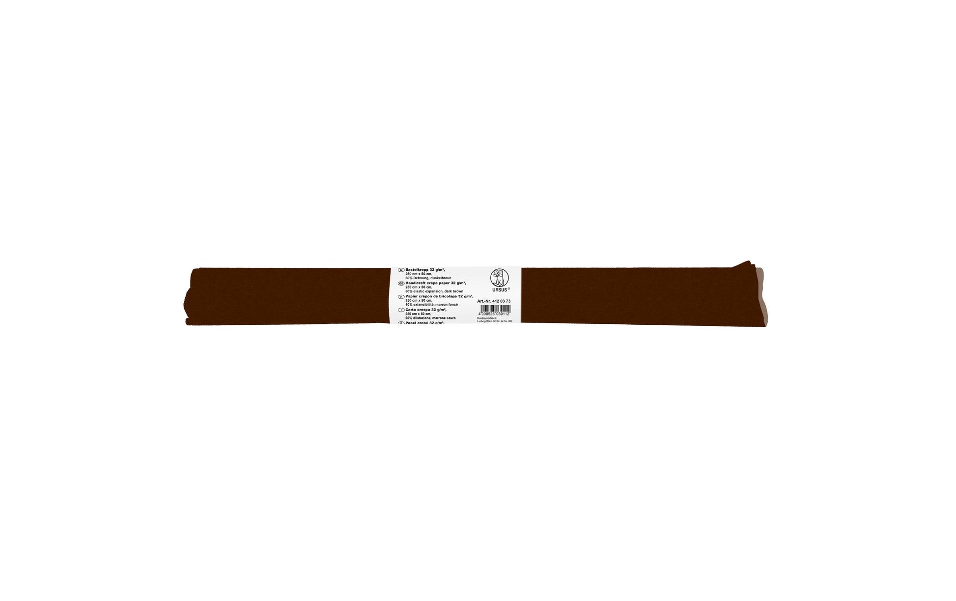 URSUS Krepppapier-Rolle – 50 cm × 2,5 m, dunkelbraun – 1 Rolle