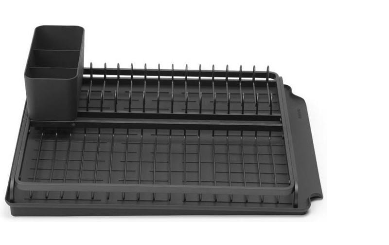 Brabantia Abtropfgestell 38,6 × 49 × 14 cm, Silikon/Aluminium, Dunkelgrau
