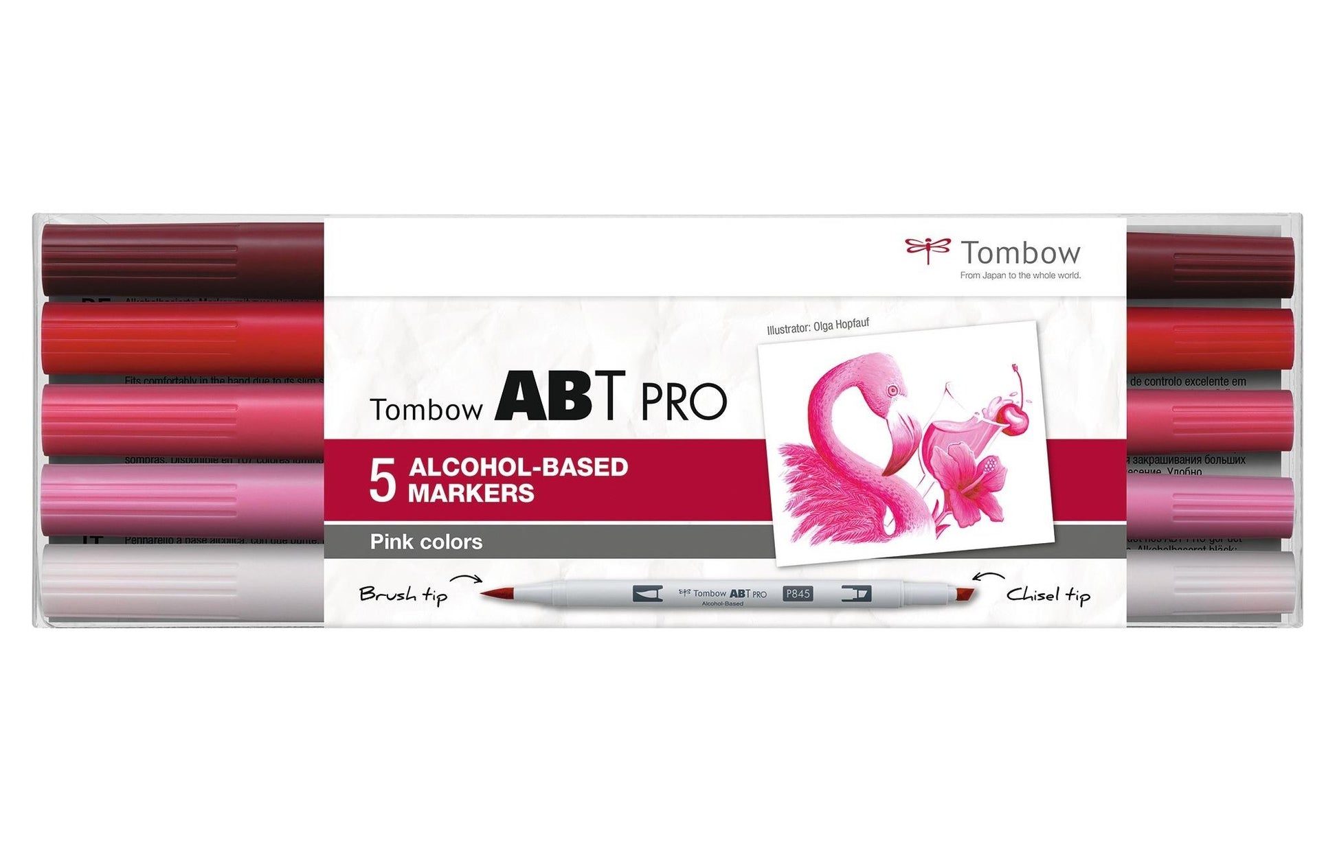 Tombow Filzstifte ABT PRO Dual Brush Pen, 5 Stk.