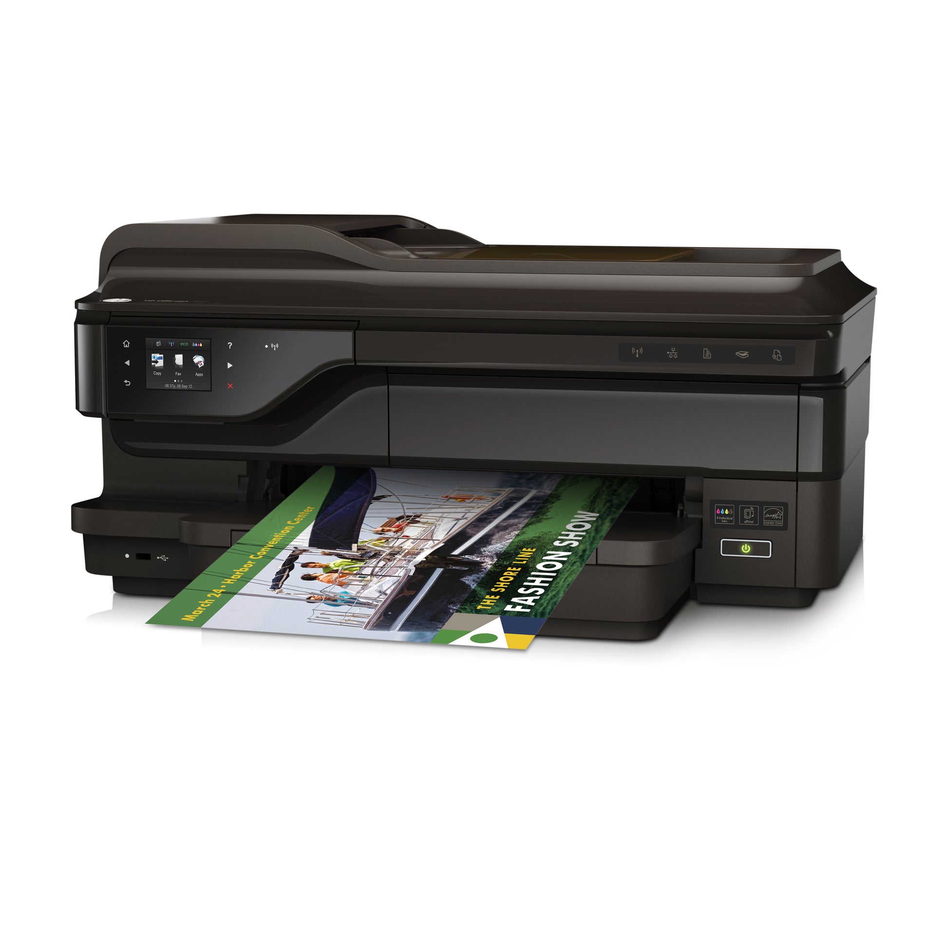 HP OfficeJet 7612 – Farbtintenstrahl-Multifunktionsdrucker, A3, 4-in-1, Duplex, ADF, WLAN/LAN, AirPrint