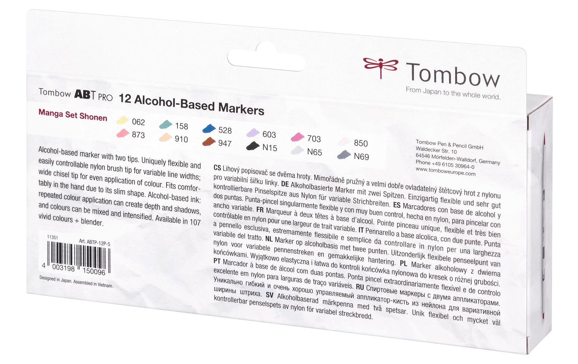 Tombow ABT PRO Dual Brush Pen, 12 Stk.