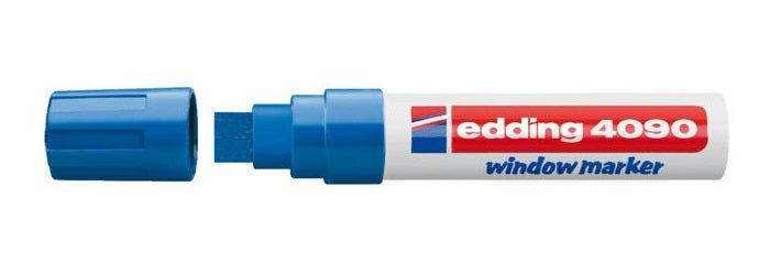 Edding Kreidemarker 4090 – Keilspitze, 4–15 mm – Blau
