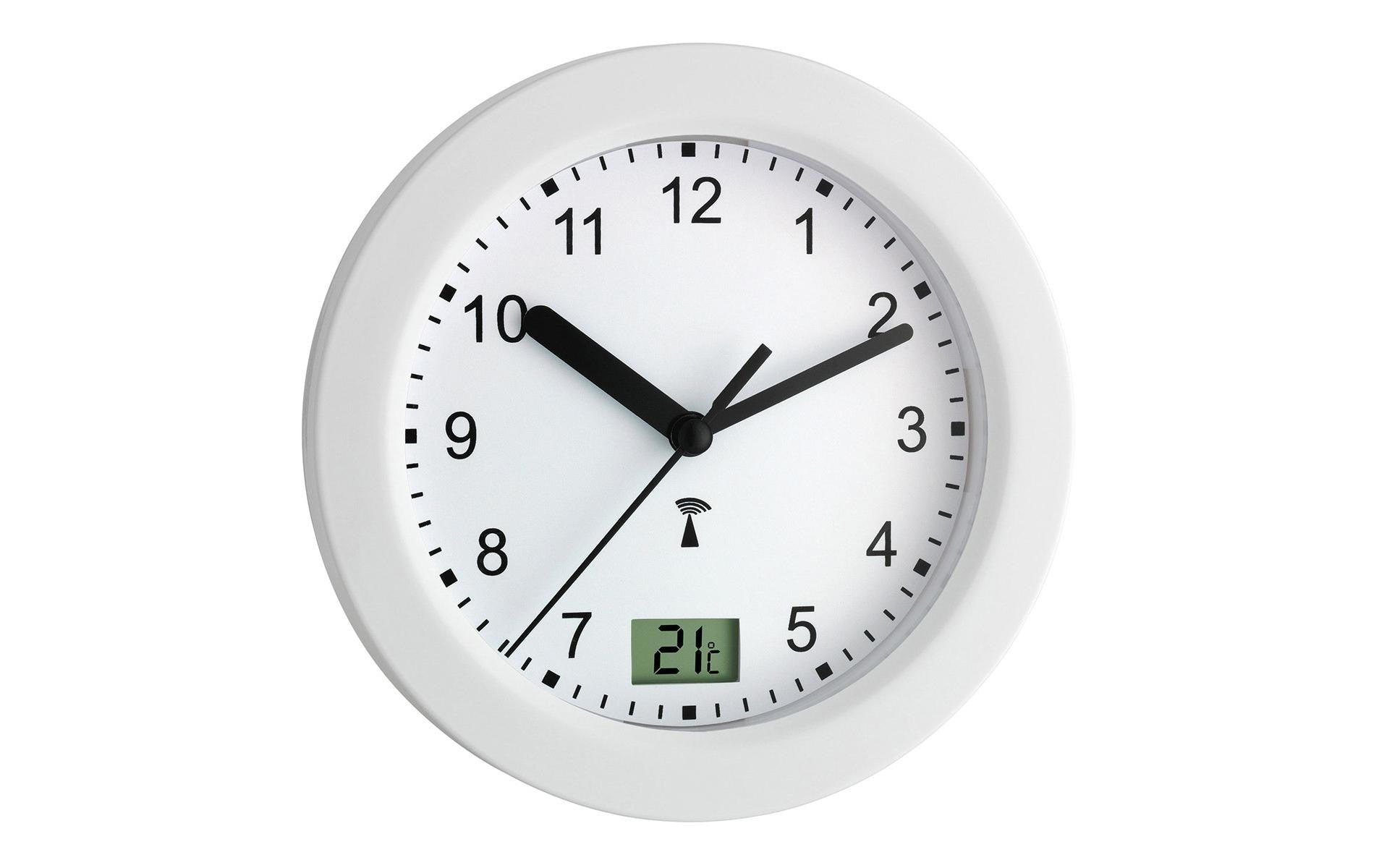 TFA-Dostmann TFA Dostmann 60.3501 Wanduhr – Funk, analog, Ø 17 cm, weiss, Kunststoff