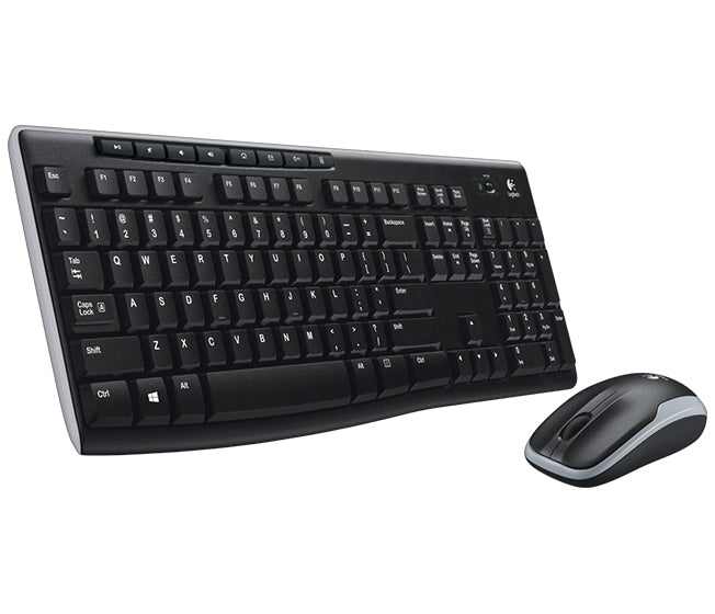 Logitech MK270 – Tastatur- und Maus-Set – 2,4 GHz USB-A (Nano-Empfänger) – QWERTZ (CH) – Schwarz