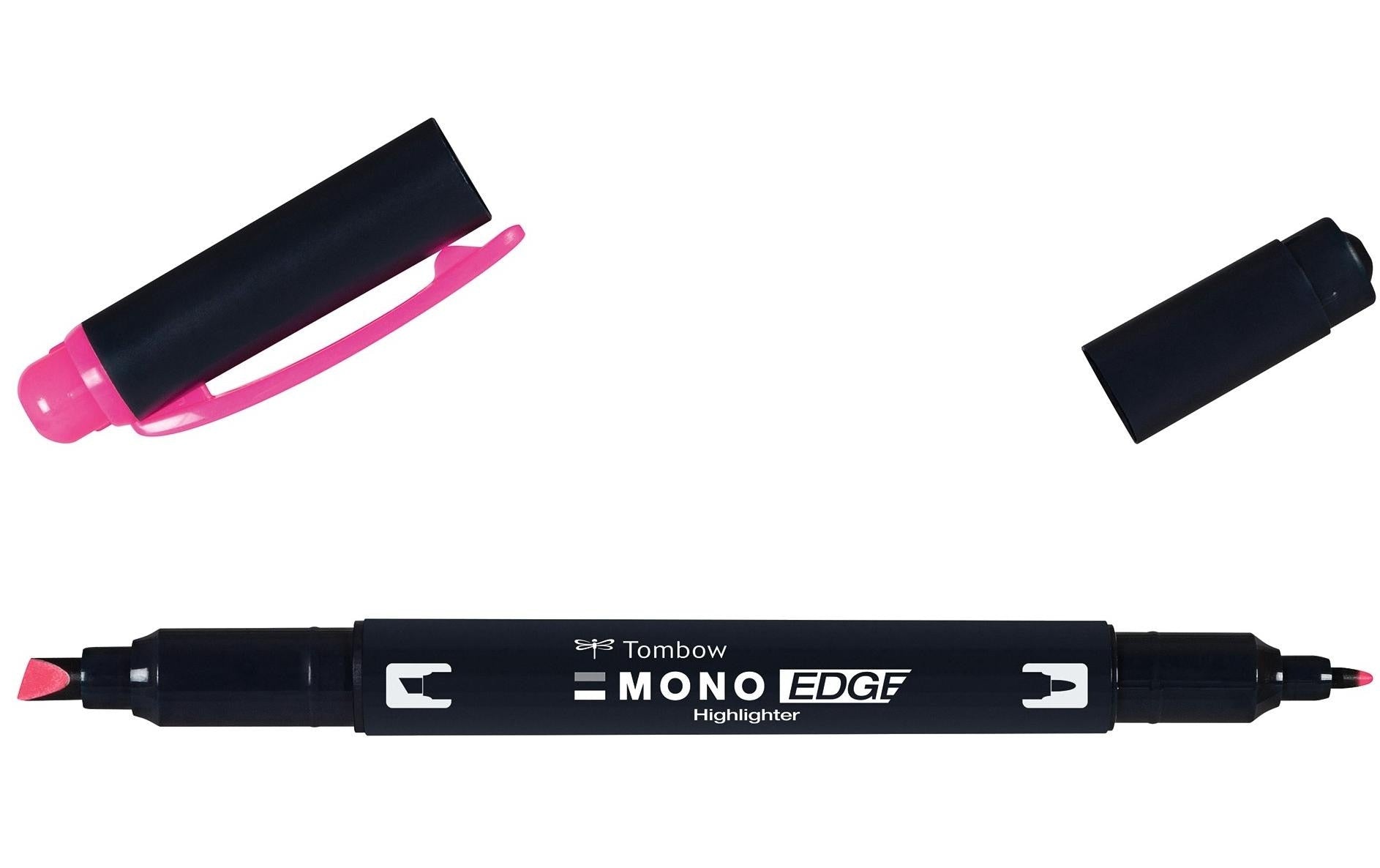 Tombow MONO edge Textmarker – Rosa, Keil/Fein 0,4–3,8 mm, schnelltrocknend