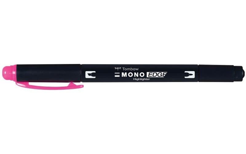 Tombow MONO edge Textmarker – Rosa, Keil/Fein 0,4–3,8 mm, schnelltrocknend