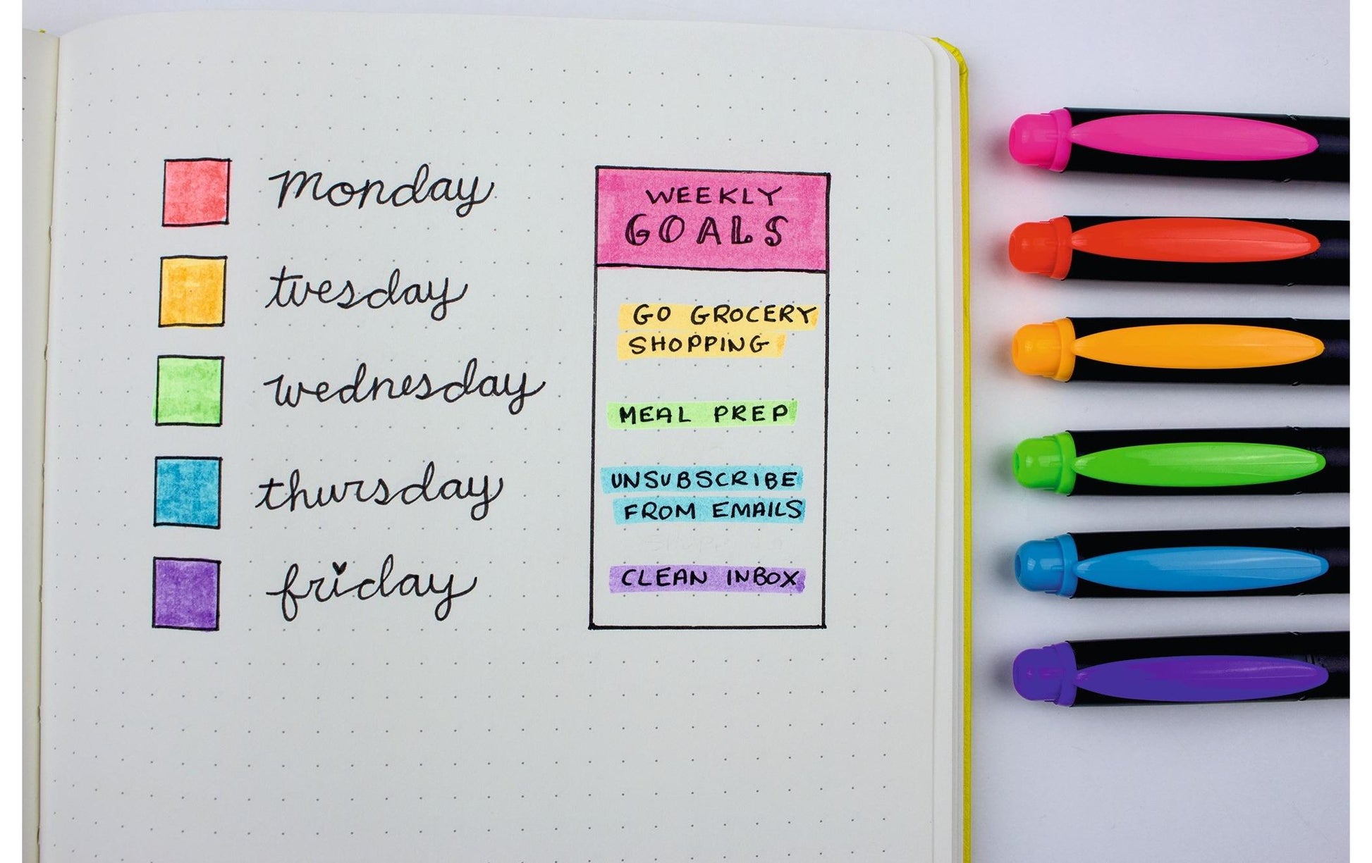 Tombow Non-Permanent-Marker MONO edge – feine Rundspitze – sortiert – 6er-Set