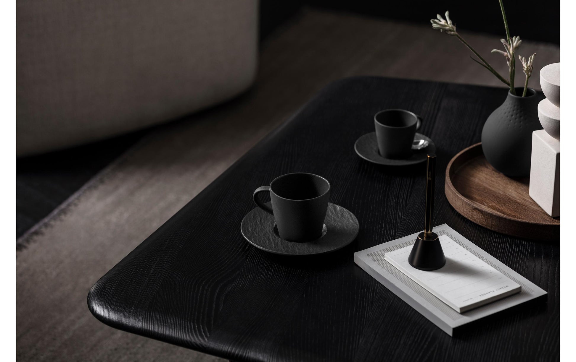 Villeroy & Boch Manufac. Rock Untertasse – Porzellan, schwarz, grau, 6 Stück