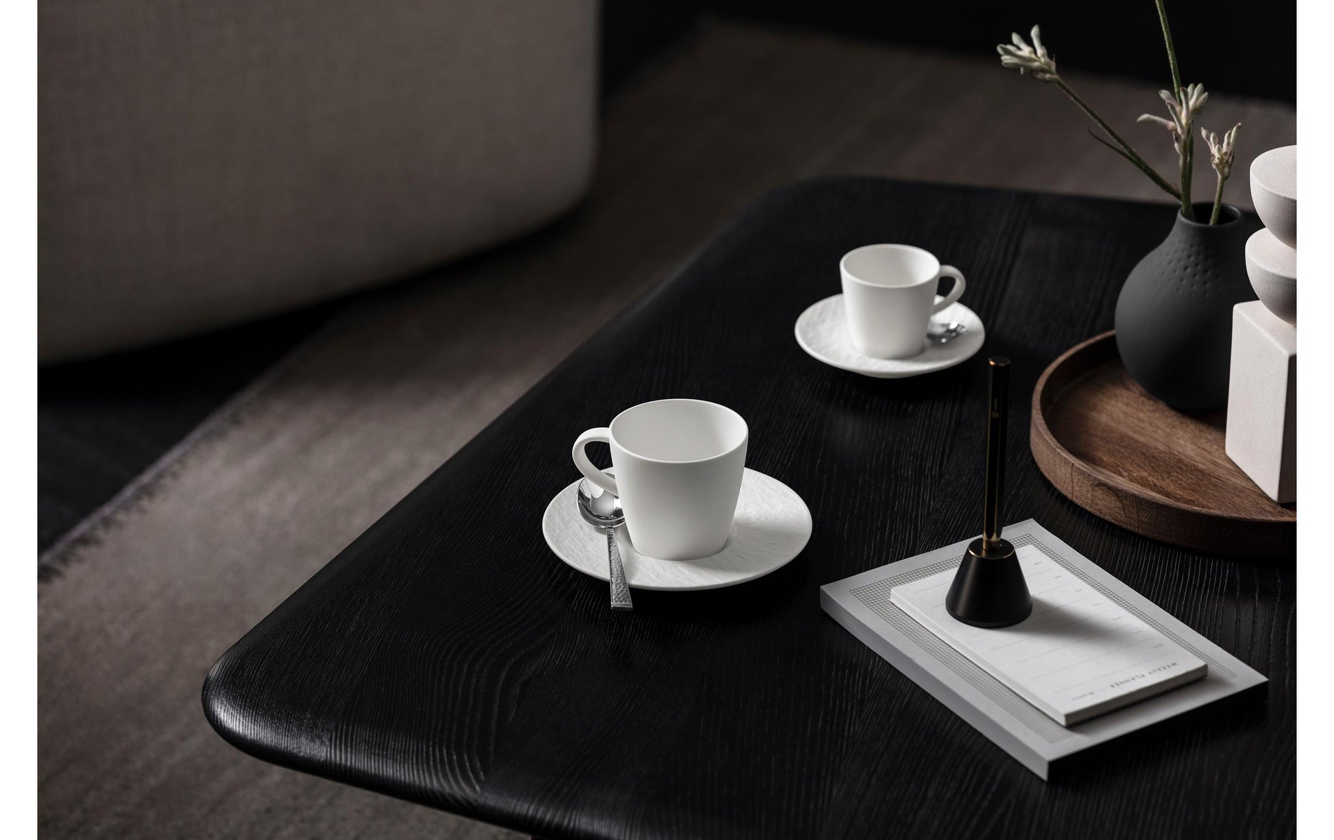 Villeroy & Boch Kaffeetasse – 0,22 l, Porzellan, Weiss, Henkel, Spülmaschinenfest, Mikrowellenfest, 6 Stück