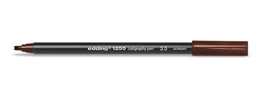 Edding Calligraphy 1255 Kalligrafiestift – Kalligrafiespitze, 3,5 mm, dunkelbraun, wasserbasiert, wasserfest
