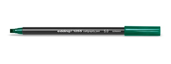 Edding Calligraphy Kalligrafiestift – Kalligrafiespitze, 5 mm, wasserbasiert, wasserfest, flaschengrün