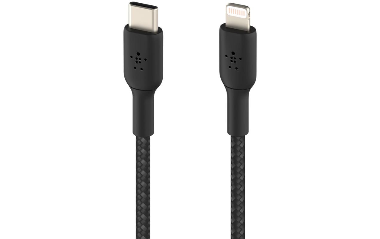Belkin USB-C auf Lightning Kabel, 2 m, Schwarz, MFi-zertifiziert