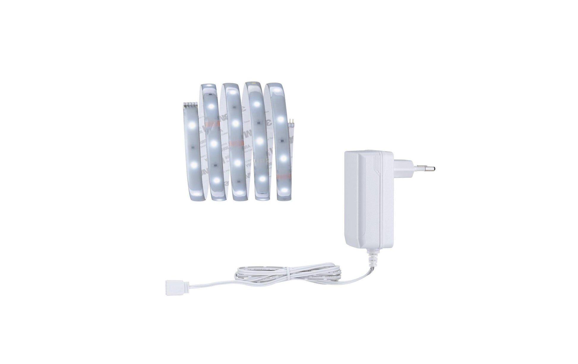 Paulmann LED-Strip MaxLED 250 – Basisset, 1,5 m, 450 lm, 6 W, 6500 K, dimmbar, IP44, weiss, inkl. Netzteil