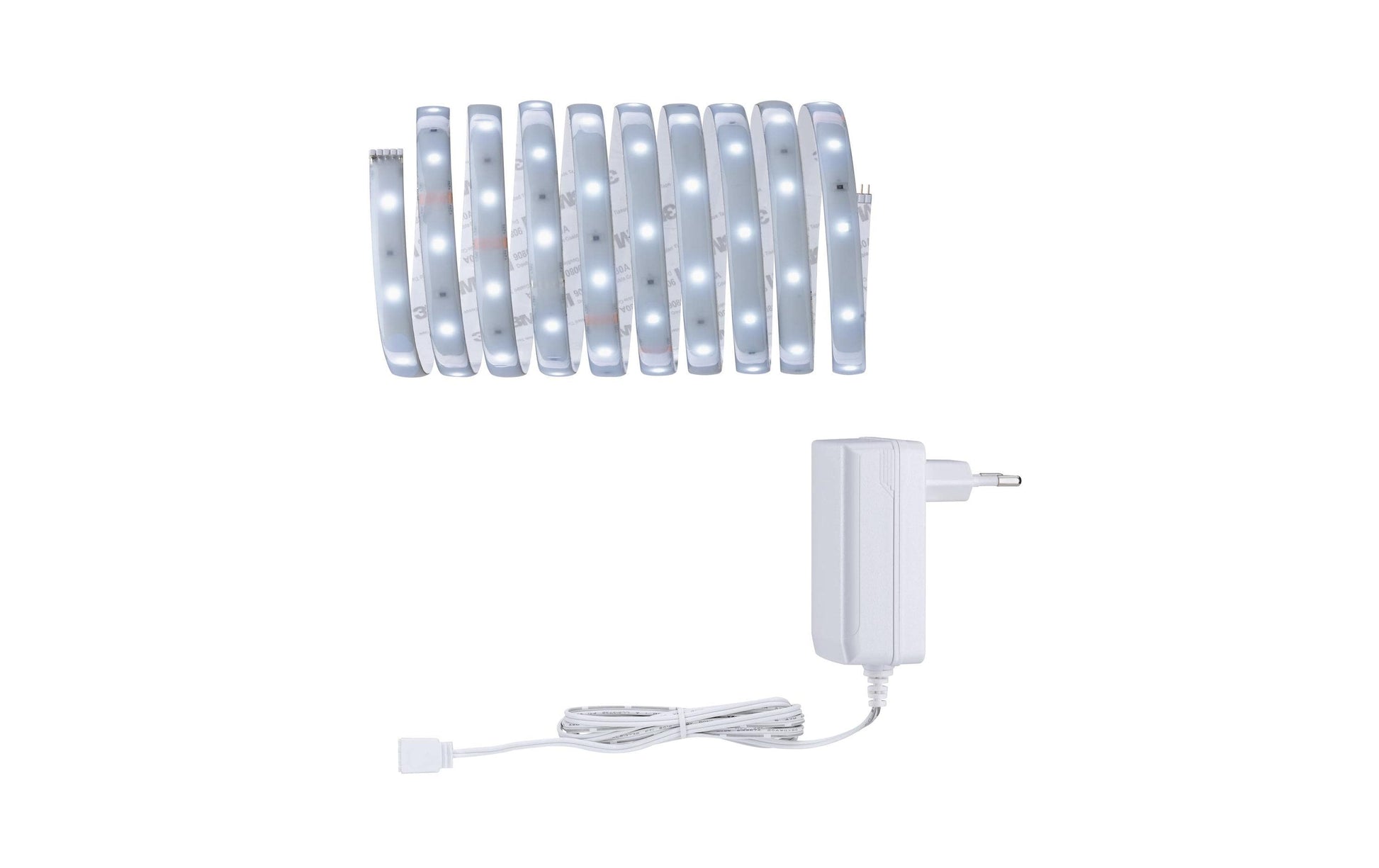 Paulmann LED-Strip MaxLED 250 – Basisset, 3 m, 900 lm, 12 W, 6500 K, dimmbar, IP44, weiss, inkl. Netzteil