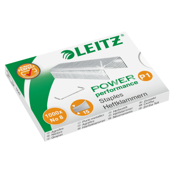 Leitz Heftklammern – für Leitz 5547 – 4 mm, 10 mm, 1 mm – Metall, silber – 1000 Stk.