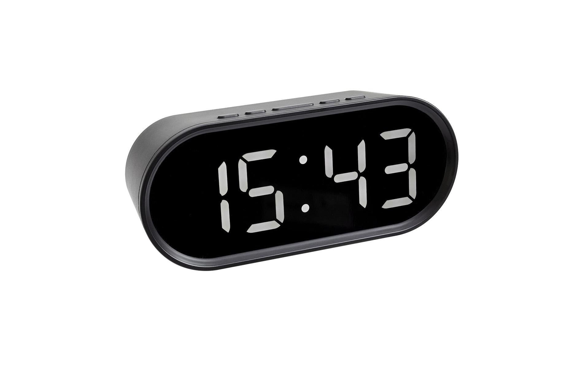 TFA-Dostmann TFA Dostmann Digitalwecker – Snooze, Thermometer, USB, 15 × 6,5 × 5 cm, Schwarz