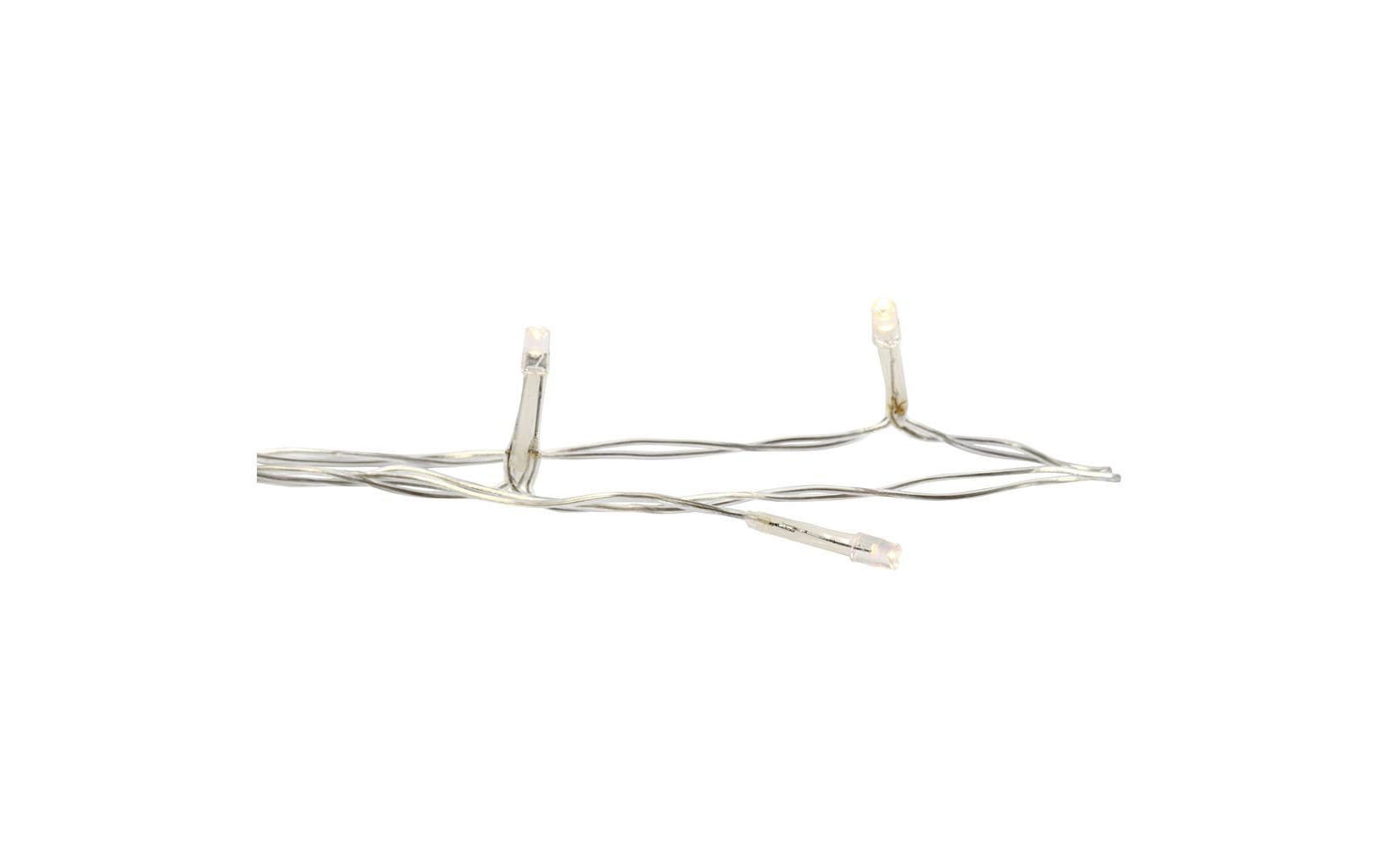 Creativ Company Lichterkette – Starterset, 3,15 m, 20 LEDs, Warmweiss, Transparent, Batteriebetrieb (2× AA)