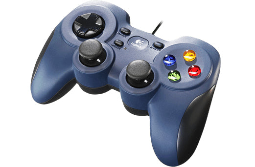 Logitech G F310 – Gamepad – USB (kabelgebunden), Analoge Sticks – für PC (Windows), Schwarz/Blau