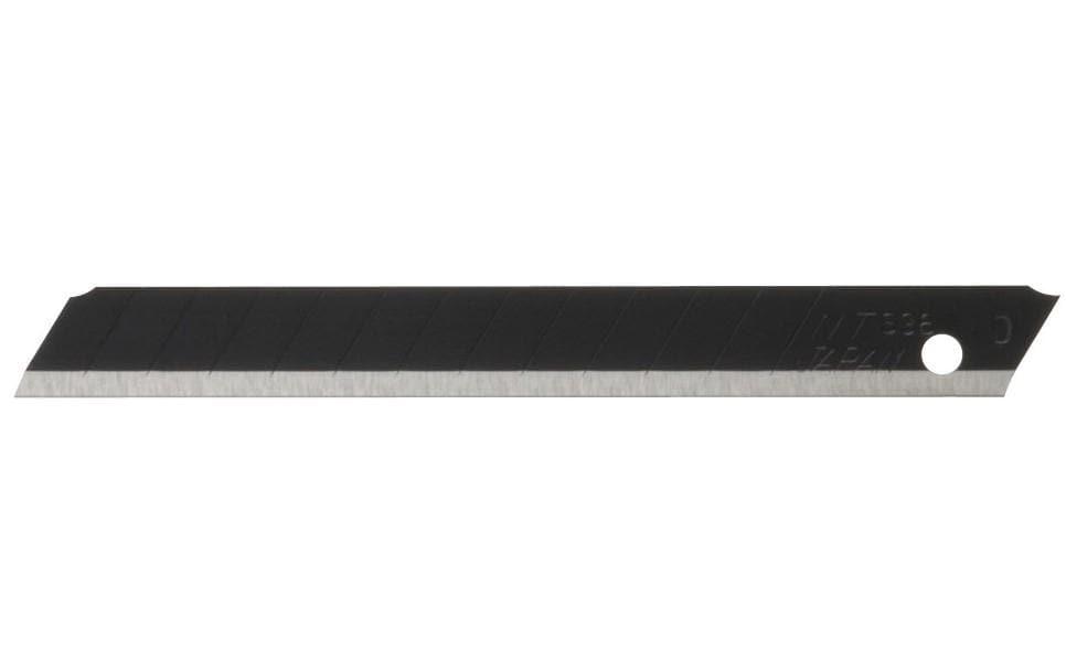 NT Cutter BA-13P Ersatzklingen 9 × 80 × 0,38 mm rostfreier Stahl – 10 Stk – mit Spender