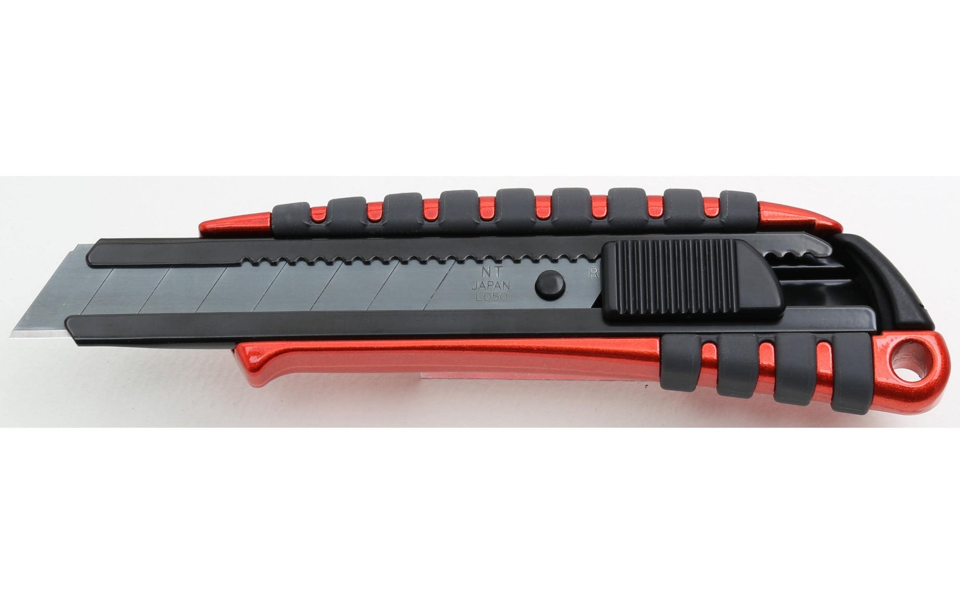 NT Cutter PMGL-EVO1R – Abbrechmesser 18 mm, Sperre, rostfreier Stahl, rot, inkl. 1 Klinge