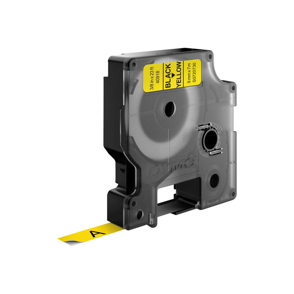 DYMO Schriftband – 9 mm × 7 m, Gelb, Schwarz – D1-TAPE
