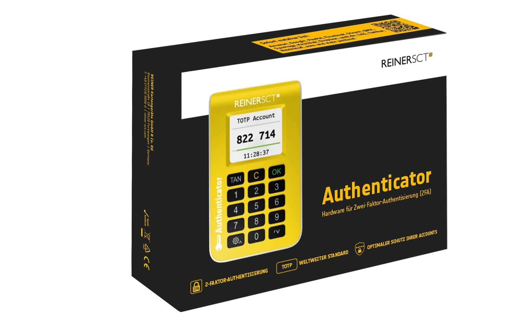 Reiner SCT Authentifizierer – 63×19×102 mm, weiss, gelb, AAA