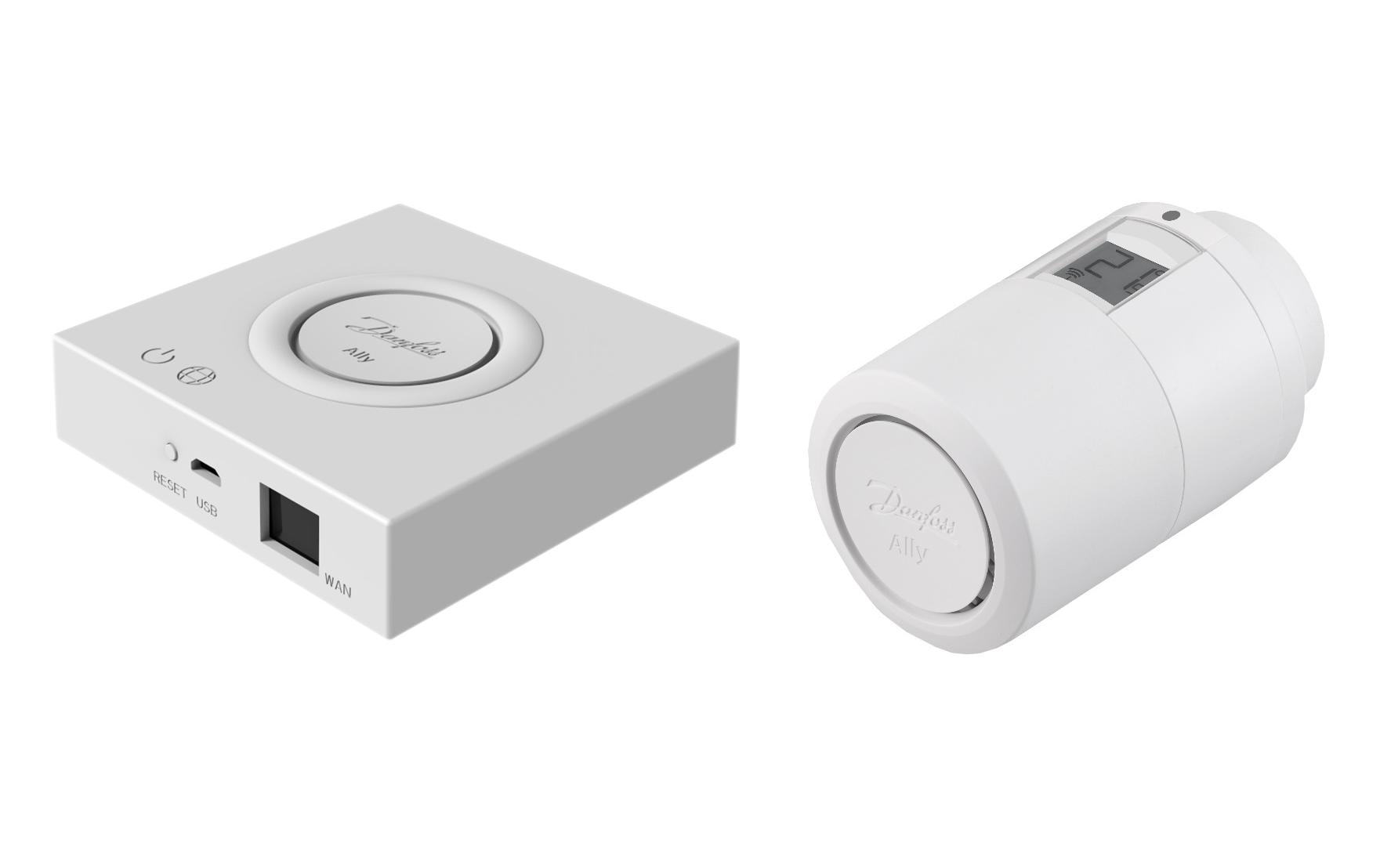 Danfoss Ally – Smart-Hub/Bridge – Zigbee, LAN, Temperatursensor – für Alexa, Google Assistant