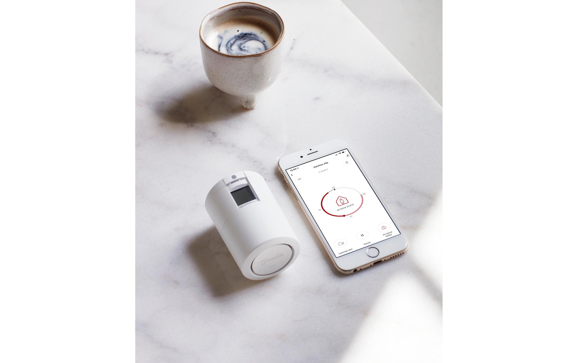 Danfoss Ally – Heizkörperthermostat – WLAN, Programmierbar – für Amazon Alexa, Google Assistant – Weiss