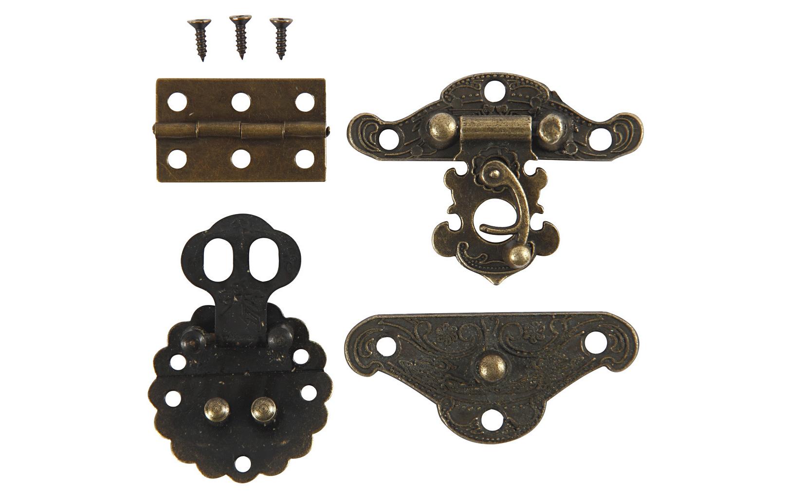 Creativ Company Beschläge-Set – 30–35 mm, Goldbraun