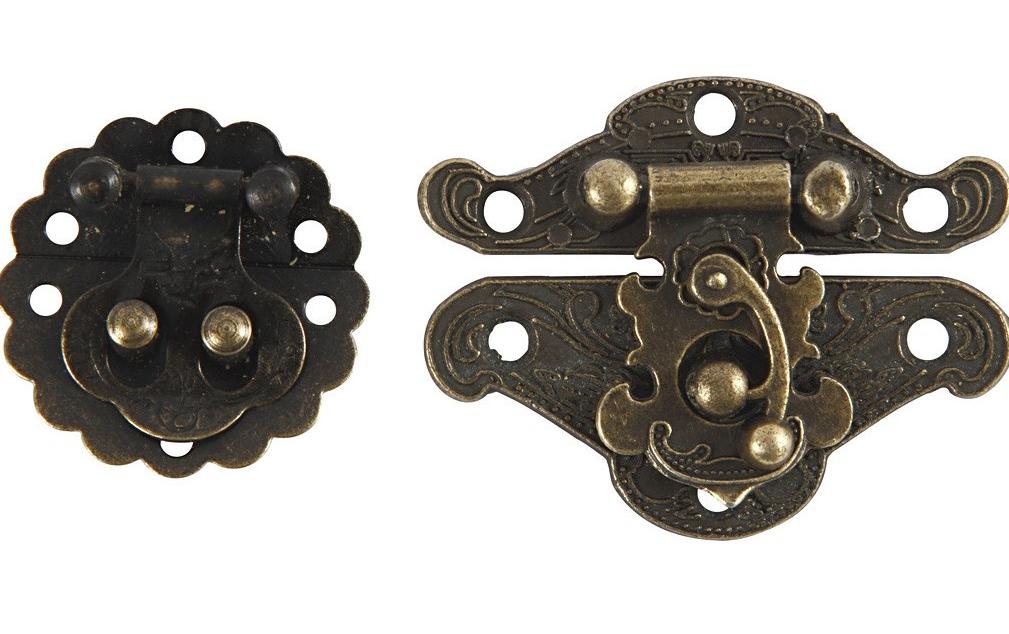 Creativ Company Beschläge-Set – 30–35 mm, Goldbraun