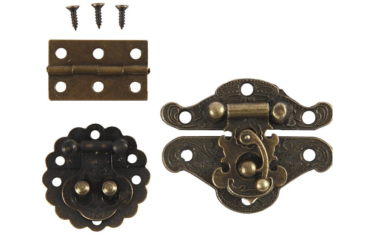 Creativ Company Beschläge-Set – 30–35 mm, Goldbraun