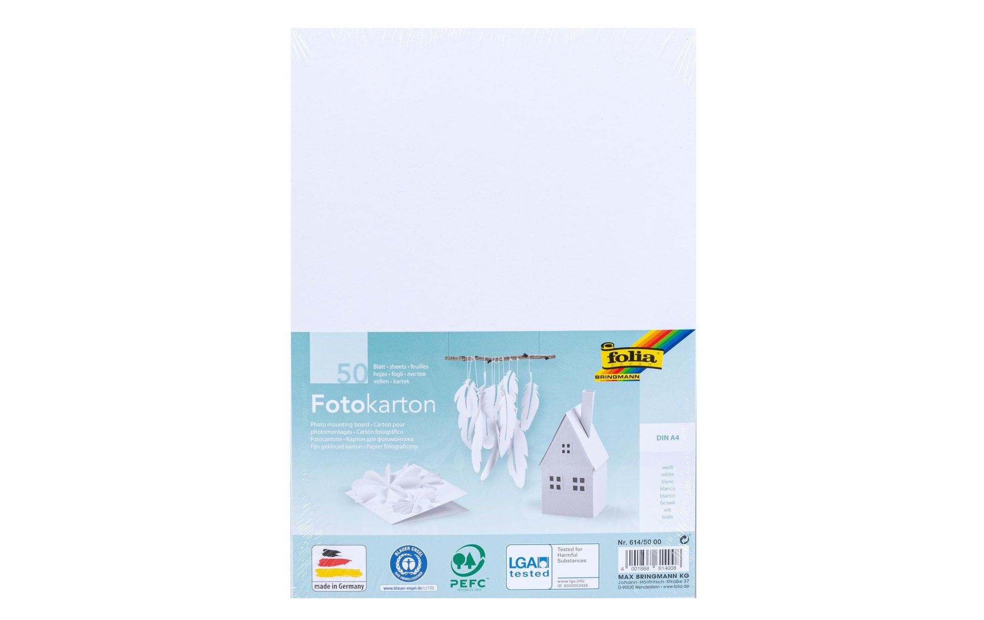 Folia Fotokarton – A4, weiss, 300 g/m² – 50 Blatt, 614/50 00