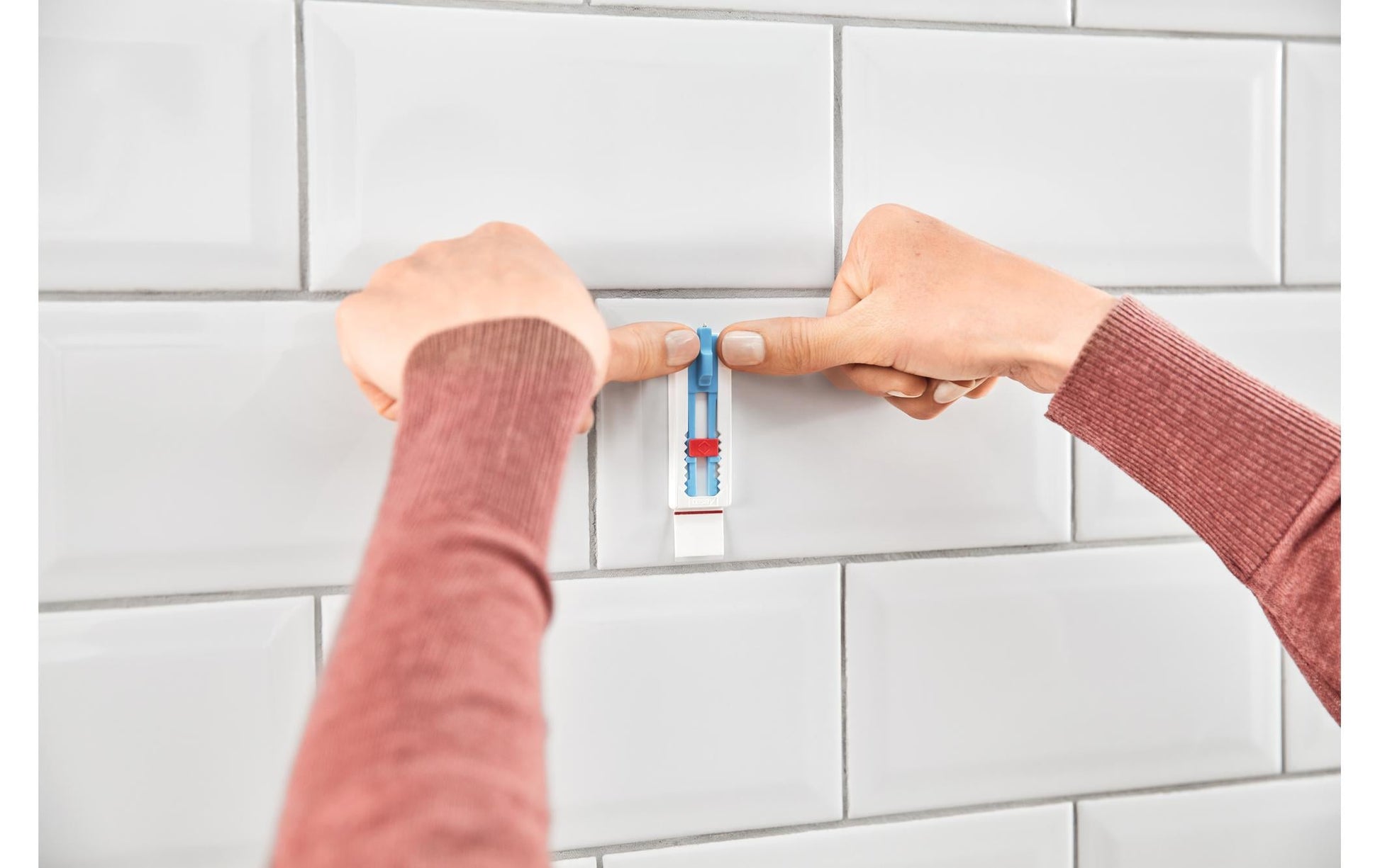 TESA Haken – Kunststoff/Metall – Blau/Weiss (2 kg) – 2 Stück