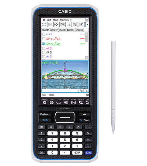 Casio Grafikrechner ClassPad II FX-CP400 – 25-stellig, LC, Statistik/Finanz, Batterie, Schwarz
