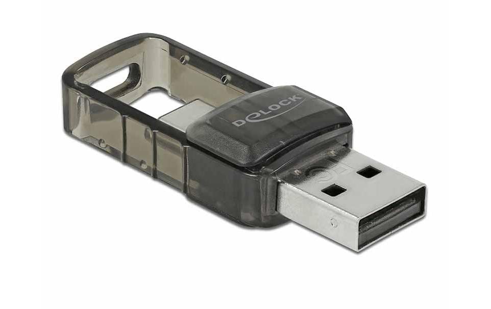 DeLOCK 61002 USB-Bluetooth-Adapter – Bluetooth 4.0, bis 10 m, USB 2.0 – Transparent