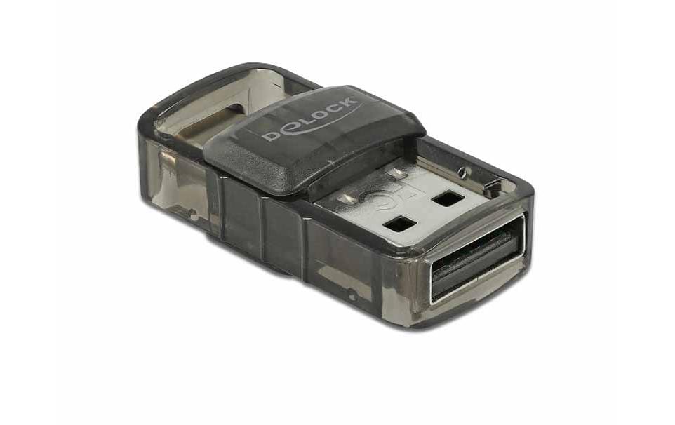 DeLOCK 61002 USB-Bluetooth-Adapter – Bluetooth 4.0, bis 10 m, USB 2.0 – Transparent