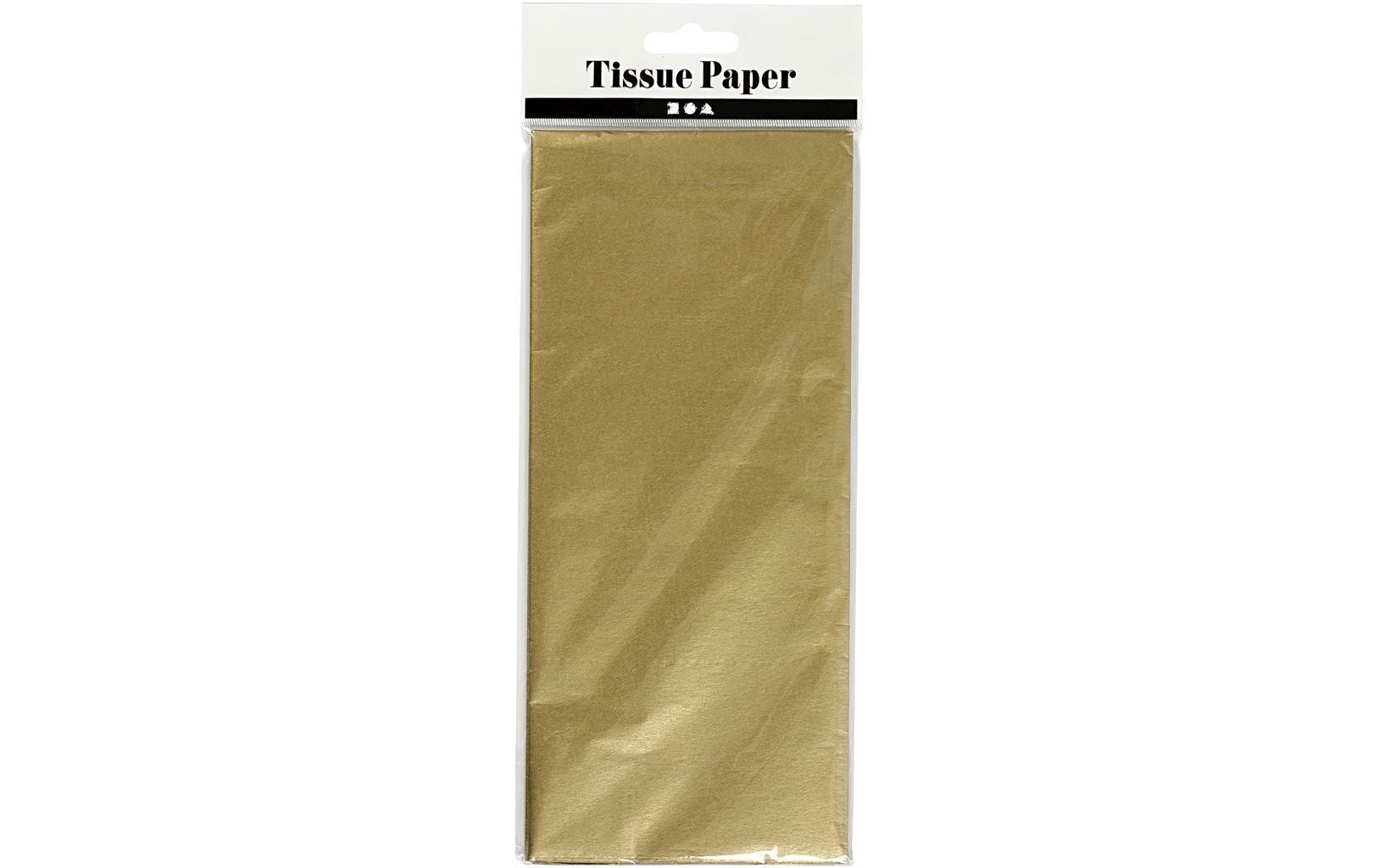 Creativ Company Geschenkpapier Seidenpapier – 14 g/m² – 50 × 70 cm – Gold – 1 Stück