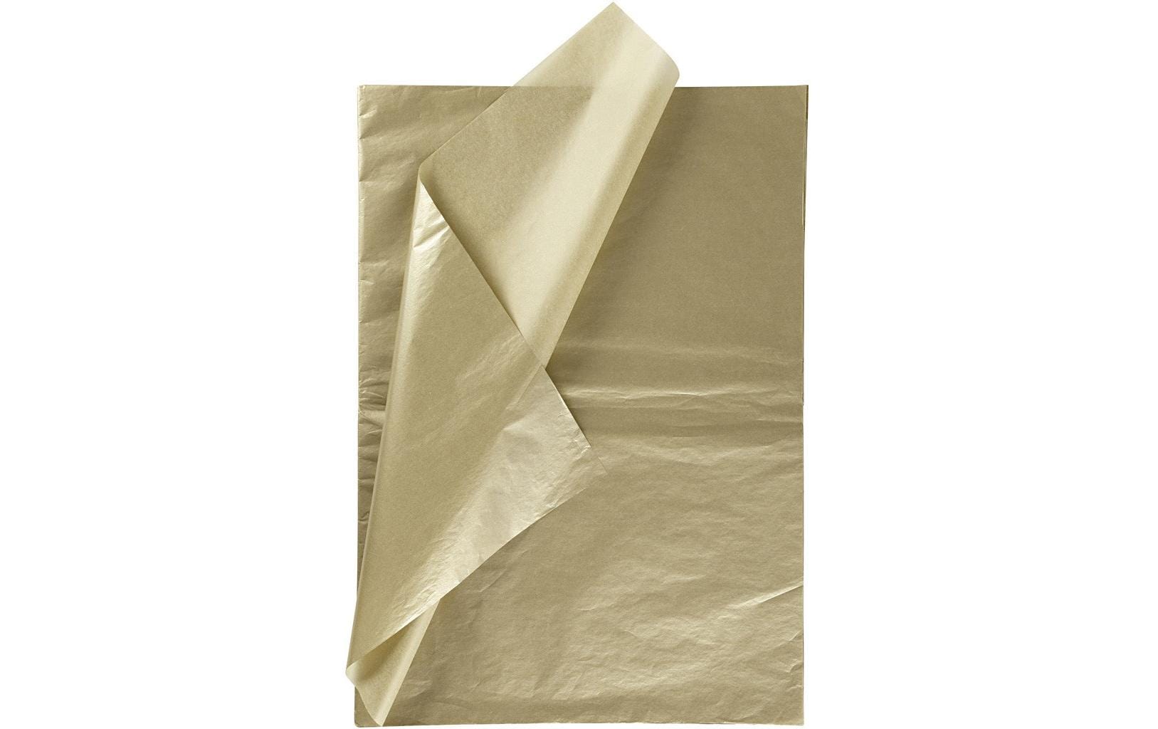 Creativ Company Geschenkpapier Seidenpapier – 14 g/m² – 50 × 70 cm – Gold – 1 Stück