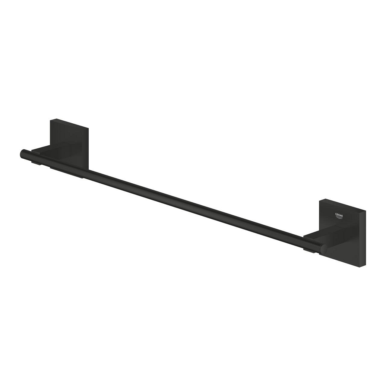 GROHE Handtuchhalter Start Cube – 45 cm, Metall, 10 kg, Klebestreifen, Schwarz