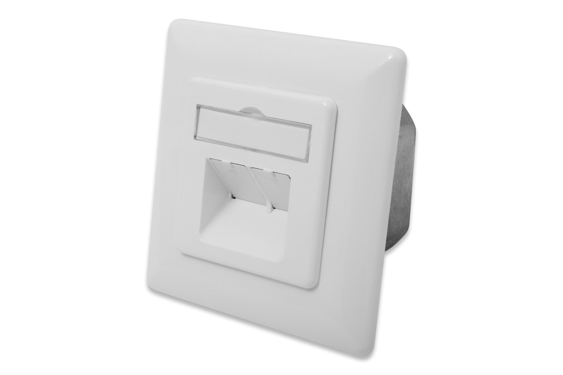 Digitus RJ-45-Kupplung – 2× RJ-45, Cat6a, Weiss, 80×80×38,5 mm