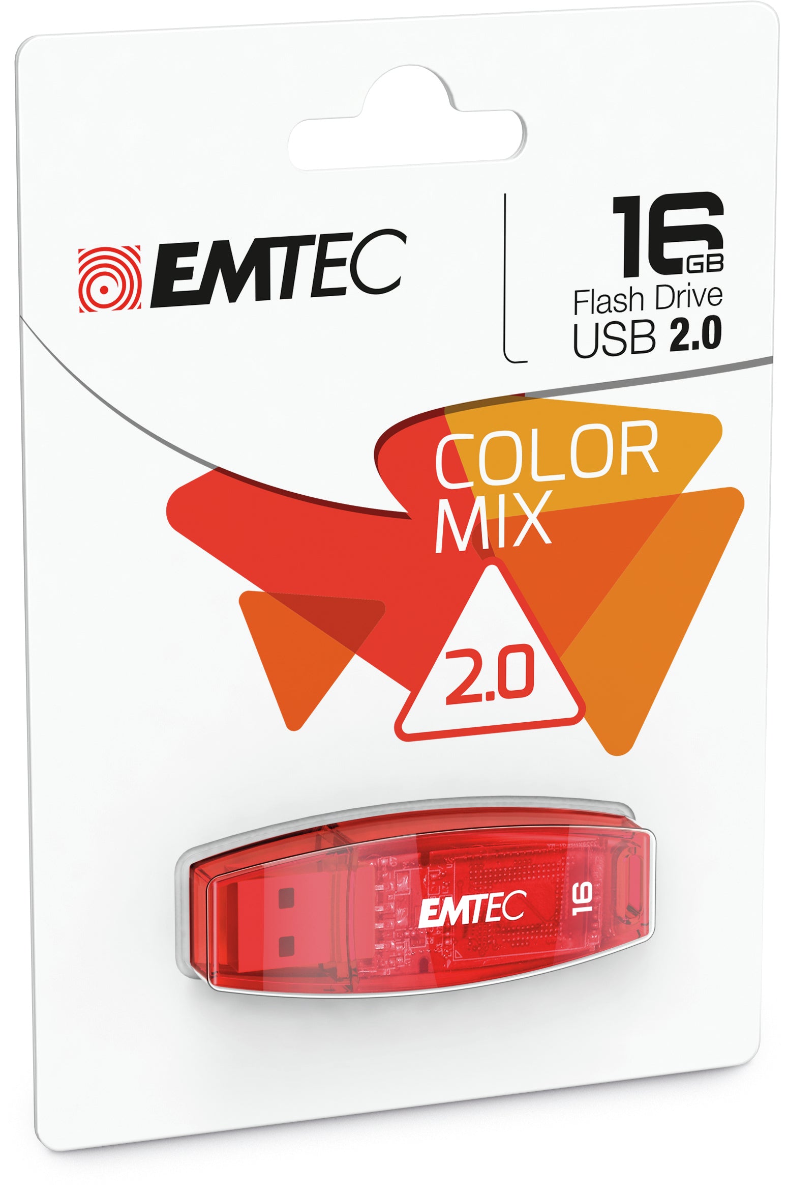 Emtec C410 USB-Stick – 16 GB, USB 2.0, rot