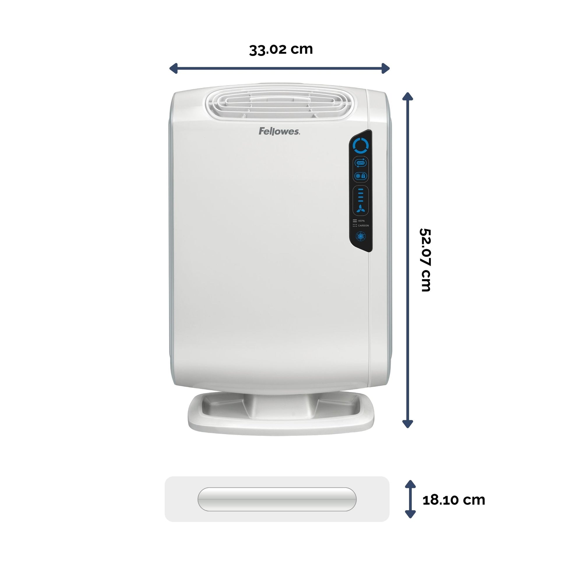 Fellowes Luftreiniger AeraMax DX55 – bis 18m², Aktivkohle, True-HEPA