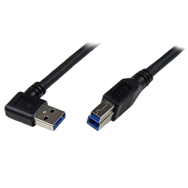 StarTech.com USB-A auf Micro-USB-B Kabel – USB 3.2 Gen 1 (5 Gbit/s) – 1 m – Rechts gewinkelt – Schwarz