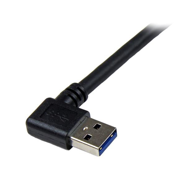 StarTech.com USB-A auf Micro-USB-B Kabel – USB 3.2 Gen 1 (5 Gbit/s) – 1 m – Rechts gewinkelt – Schwarz