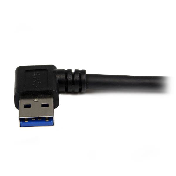 StarTech.com USB-A auf Micro-USB-B Kabel – USB 3.2 Gen 1 (5 Gbit/s) – 1 m – Rechts gewinkelt – Schwarz