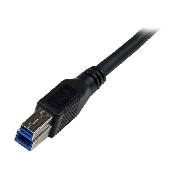 StarTech.com USB-A auf Micro-USB-B Kabel – USB 3.2 Gen 1 (5 Gbit/s) – 1 m – Rechts gewinkelt – Schwarz